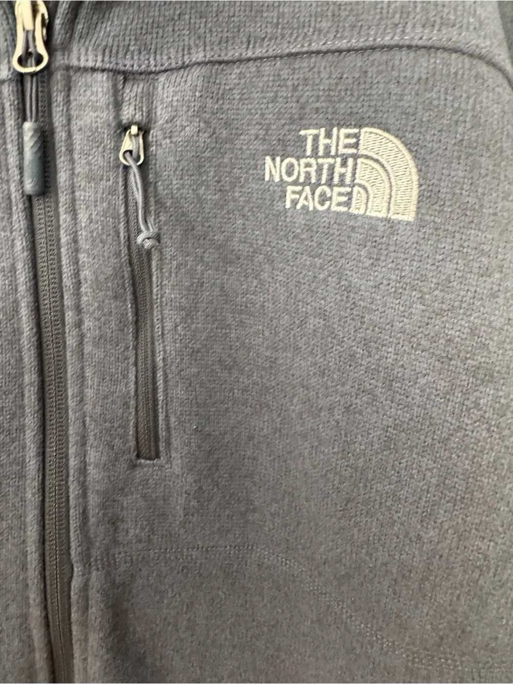 The North Face Men's Full-Zip Fleece Jacket w/Davis Construction Logo - Navy
